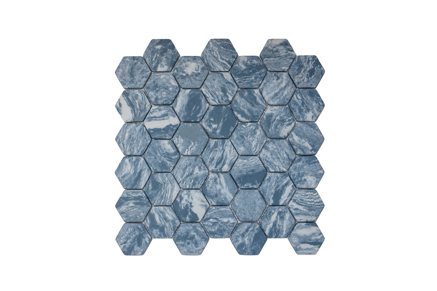 21FBGHX48-BLUE 2" Hex Blue