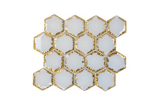 SMLUXHX73-4 Glass Border Gold
