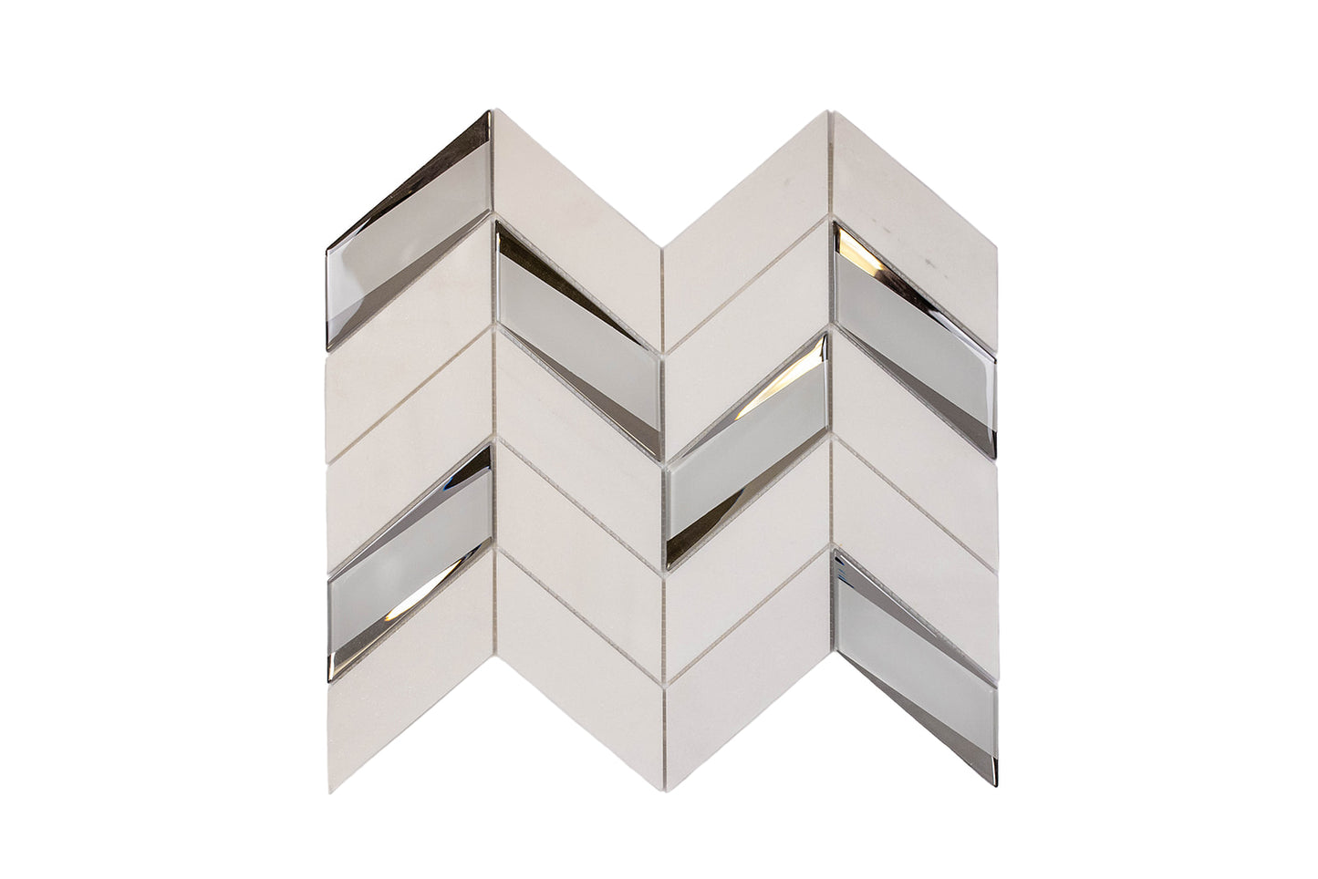 TF-16 Yugo White Chevron Mirror