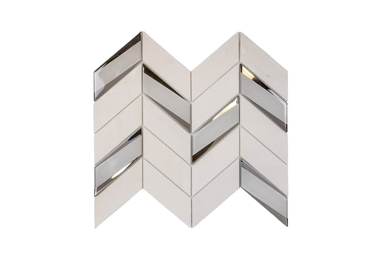 TF-16 Yugo White Chevron Mirror
